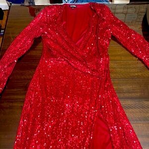 Fashion Nova full length sequin dress